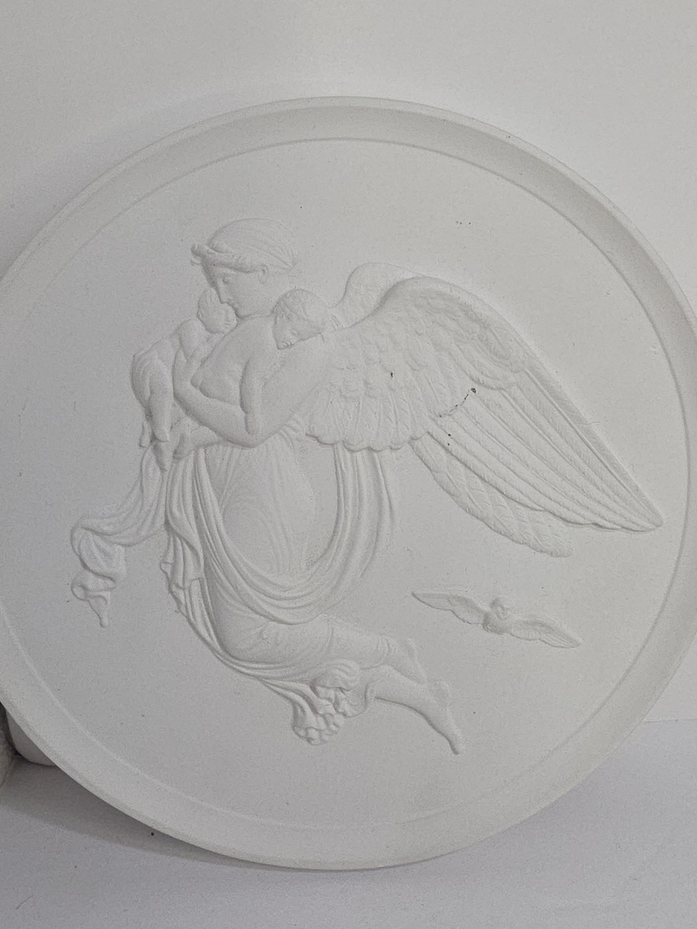White Angel Relief Wall Plaque - Home Art